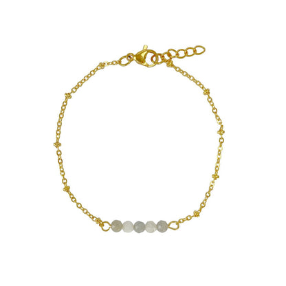 Armband Mondstein & Labradorit - Gold