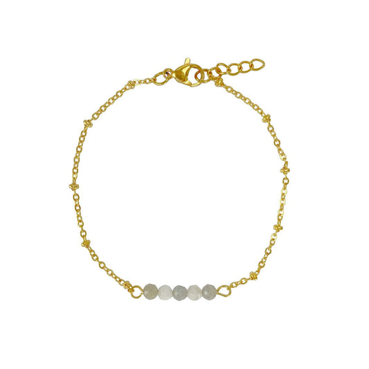 Armband Mondstein & Labradorit - Gold