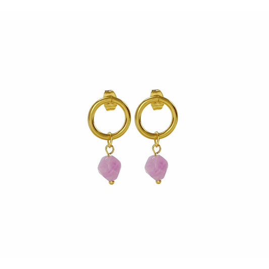 Ohrringe Chalcedon - Gold