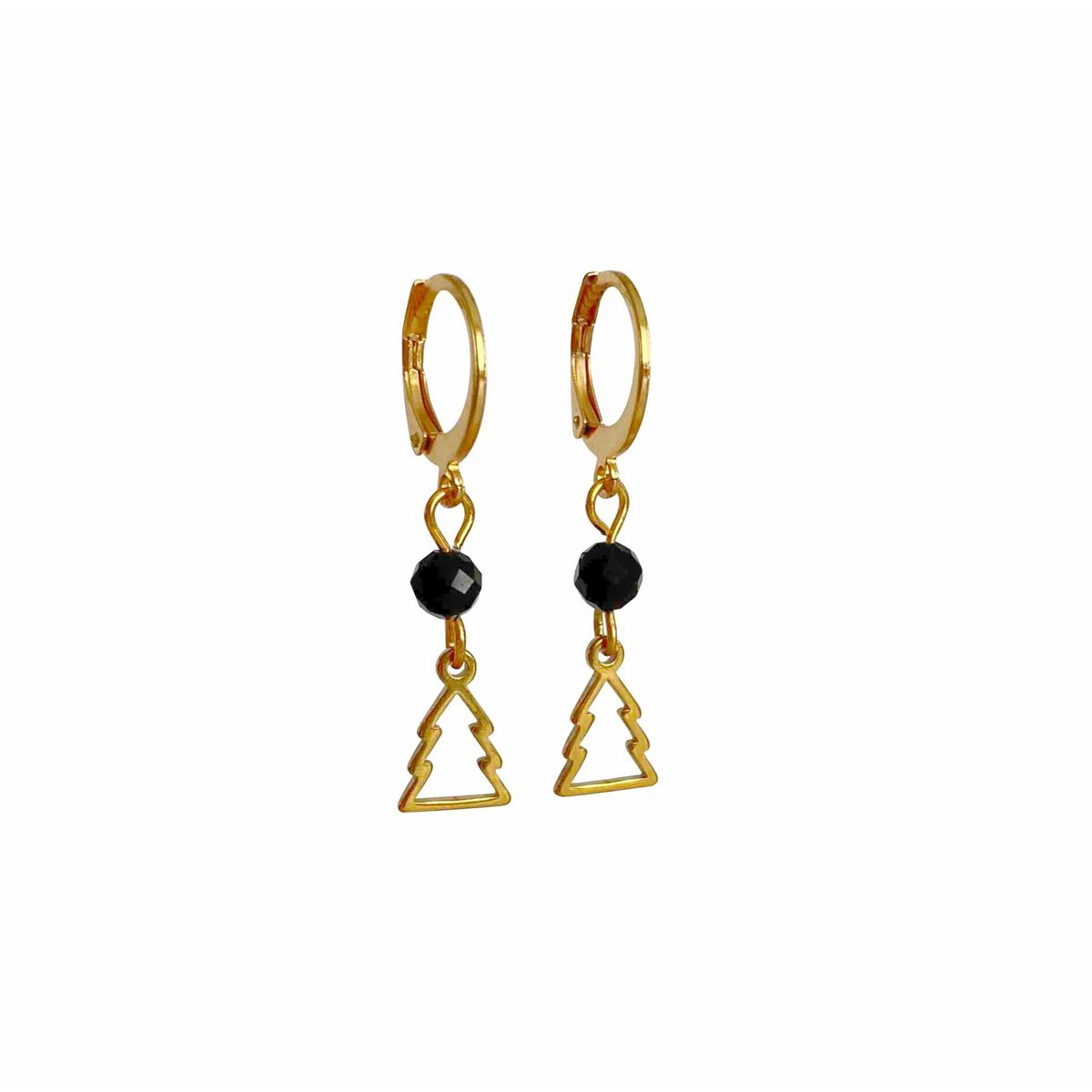 Ohrringe Weihnachtsbaum & Goldobsidian – Gold