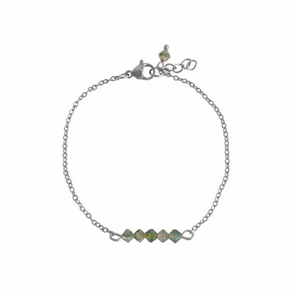 Moosachat-Armband – Silber