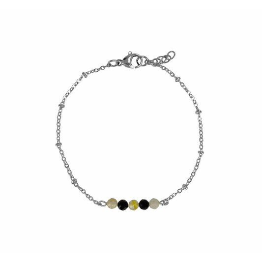 Armband Turmalin & Rutilquarz - Silber