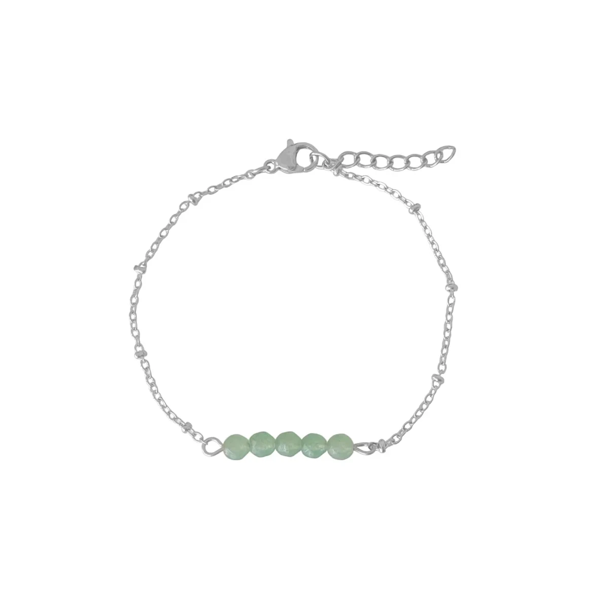 Armband Aventurin Facette – Silber
