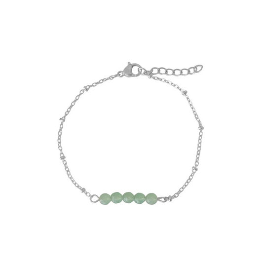 Armband Aventurin Facette – Silber