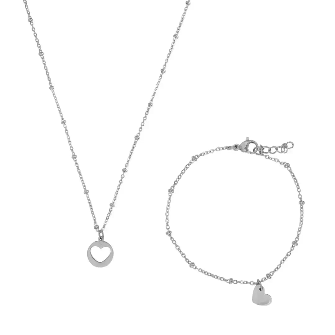 Freundschaftskette + Armband – Silber