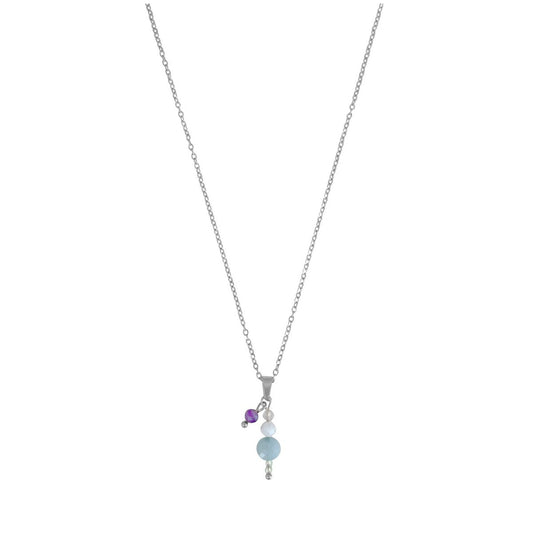 Harmonie-Edelstein-Halskette – Silber