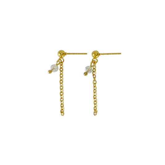 Bergkristall Ohrstecker - Gold -