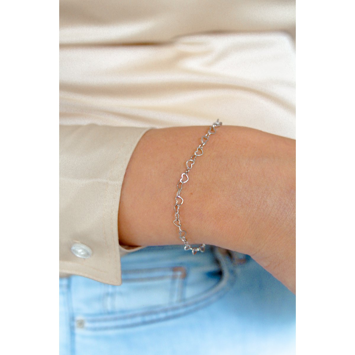 Armband Hearts Link - Silber