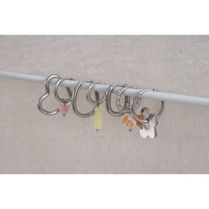 Dzi-Achat-Ohrringe – Silber