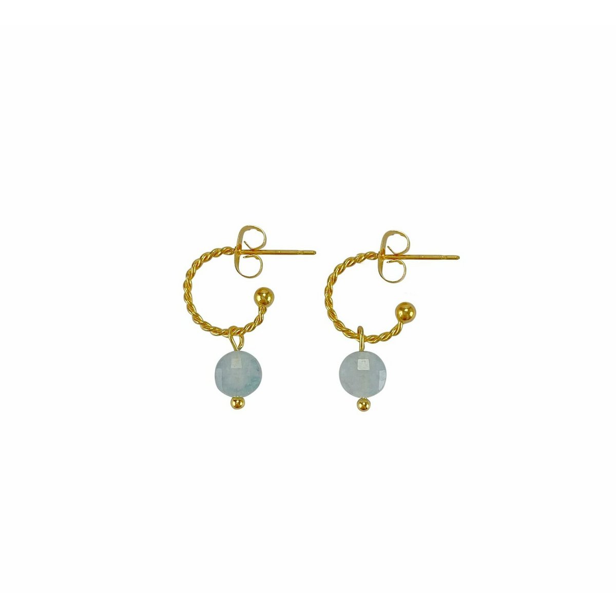 Ohrringe Aquamarin - Gold