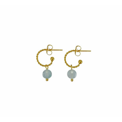 Ohrringe Aquamarin - Gold
