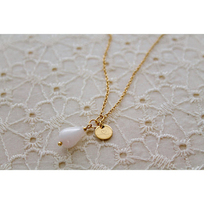 Halskette Jade & Love Charm – Gold