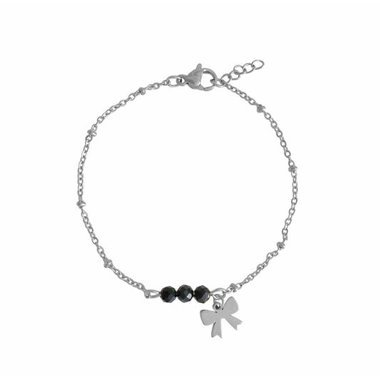 Armband Turmalin & Schleife – Silber