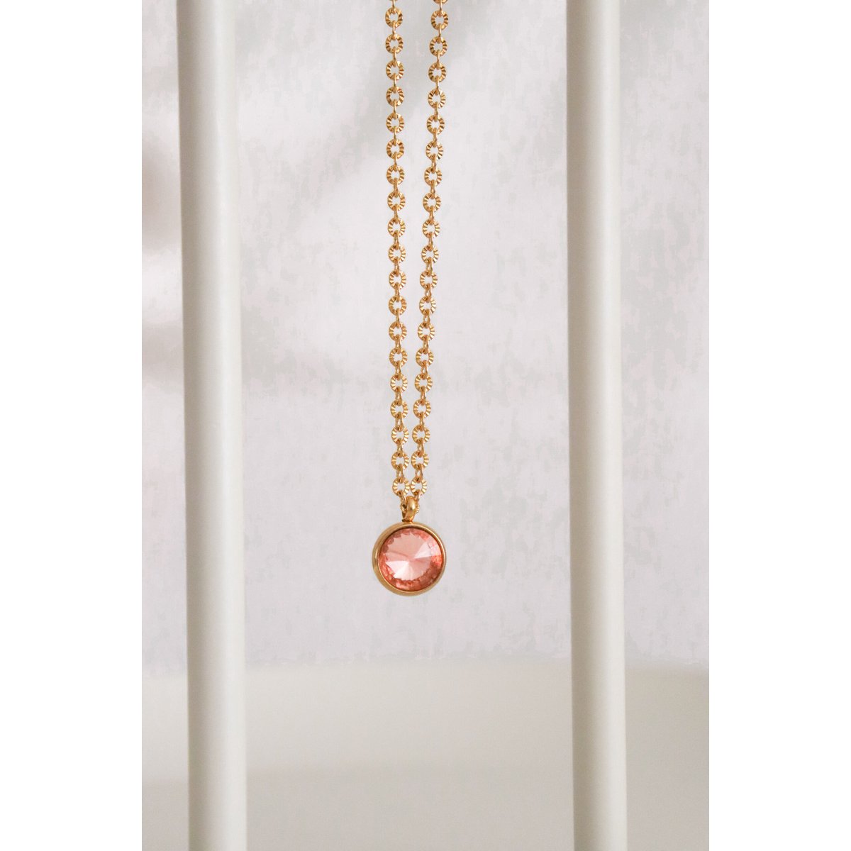 Halskette Kristall Rosé – Gold