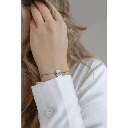 Geburtsblumen-Armband, silberfarben – Monat wählbar