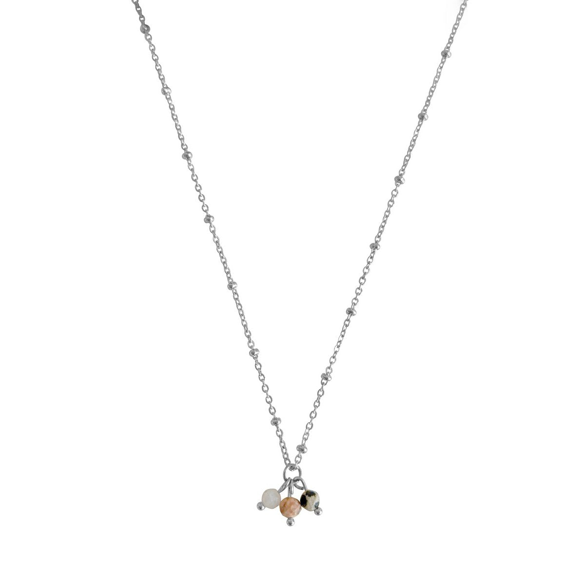 Energie-Edelstein-Halskette – Silber
