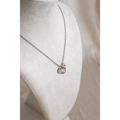 Hope & Rosenquarz Halskette – Silber