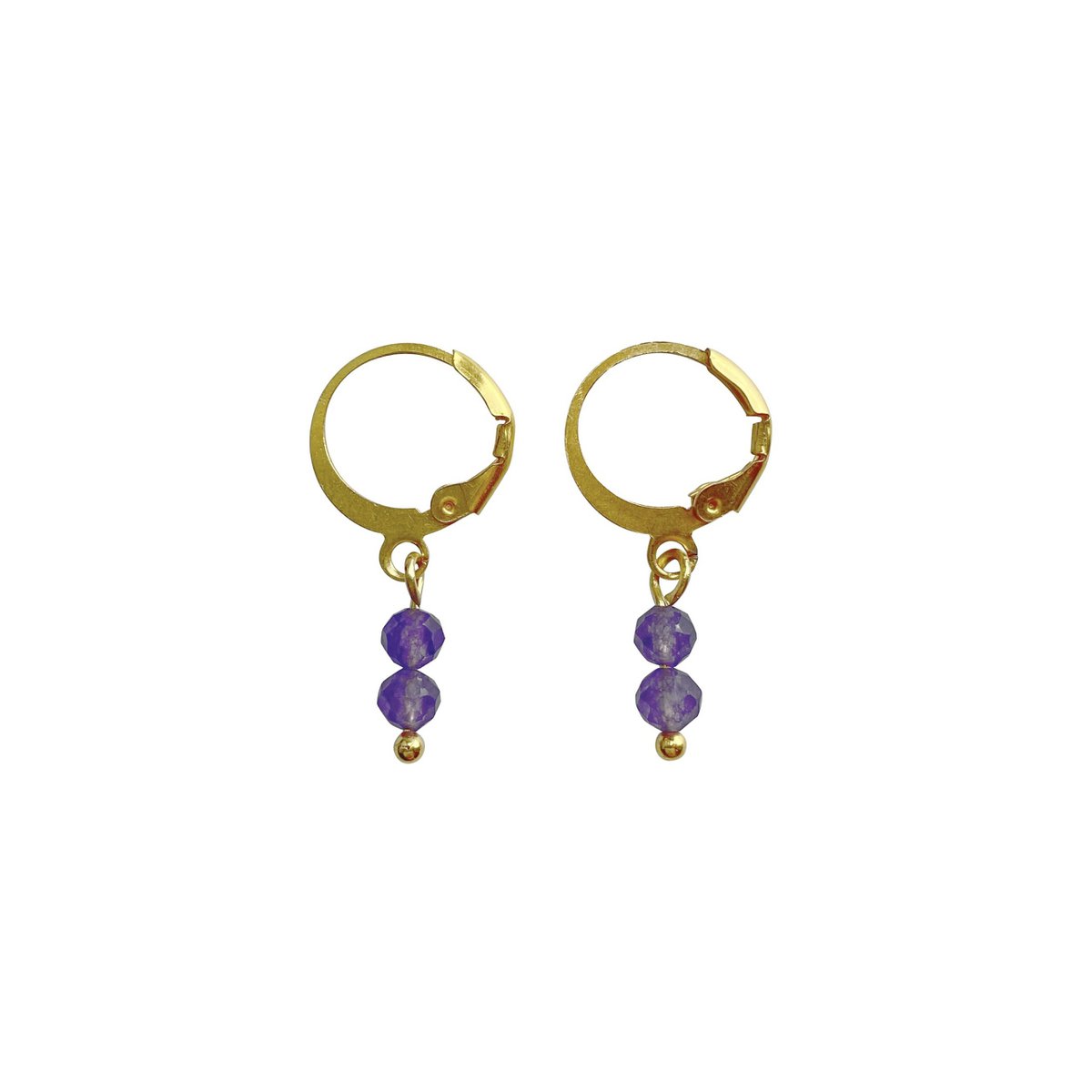 Ohrringe Amethyst - Gold