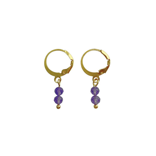 Ohrringe Amethyst - Gold