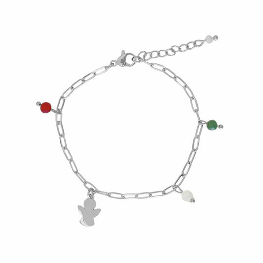 Weihnachts-Charm-Armband Engel – Silber