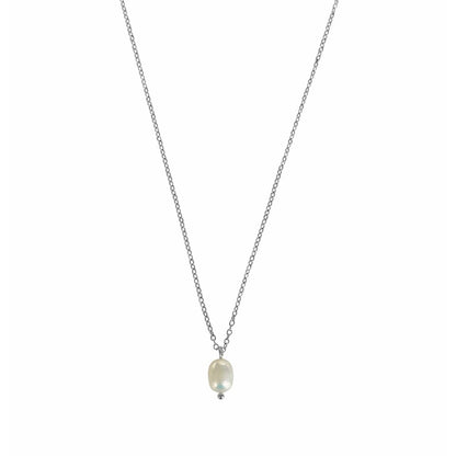 Klassische Perlenkette - Silber