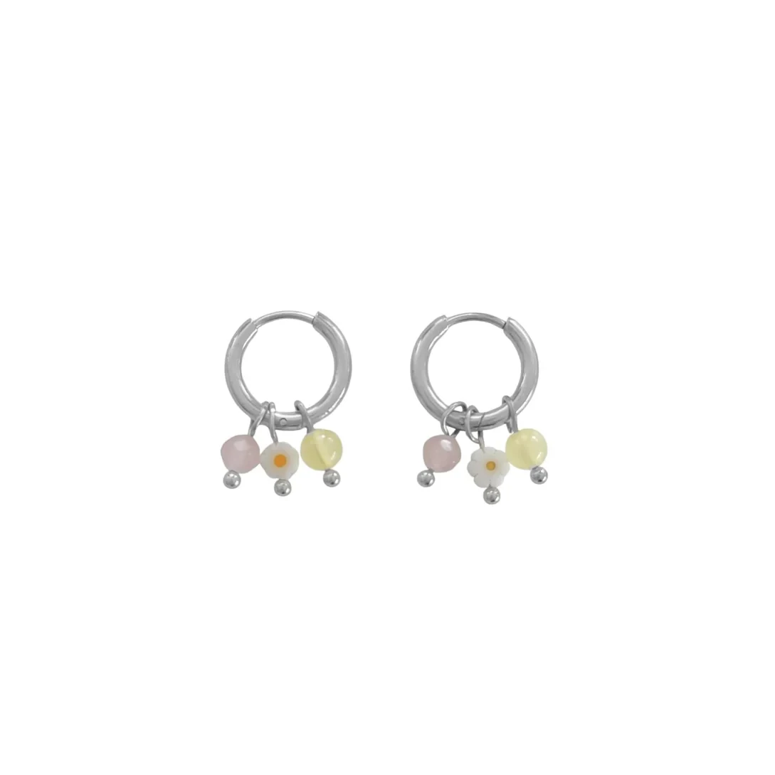Ohrringe Jade & Blume – Silber