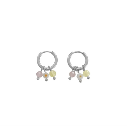 Ohrringe Jade & Blume – Silber