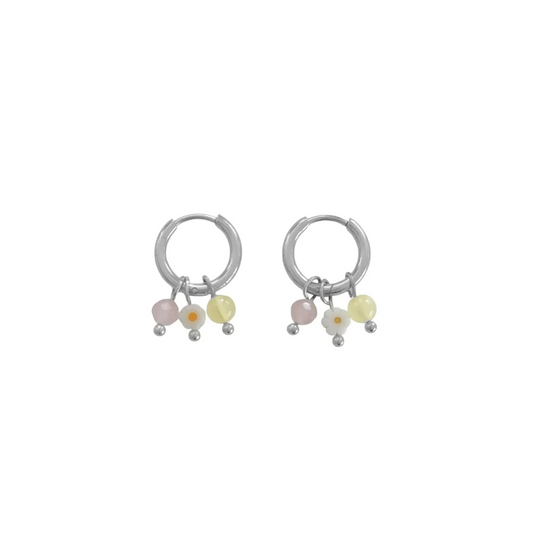 Ohrringe Jade & Blume – Silber