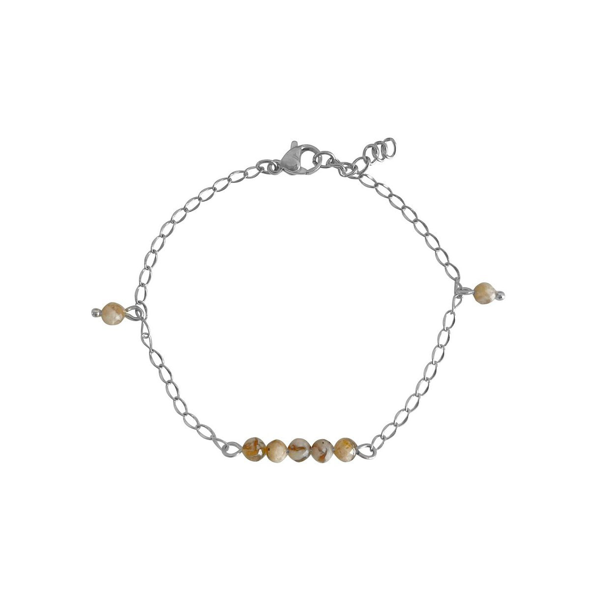 Zebra-Feldspat-Armband – Silber