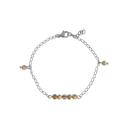 Zebra-Feldspat-Armband – Silber