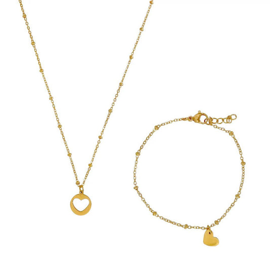 Freundschaftskette + Armband – Gold