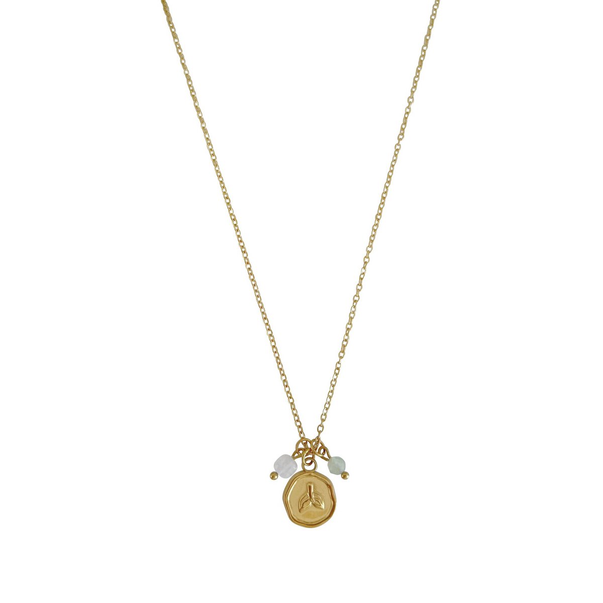 Halskette Jade, Chalcedon & Meerjungfrau – Gold