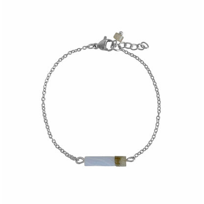 Armband Aquamarin und Labradorit – Silber