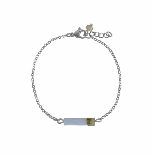 Armband Aquamarin und Labradorit – Silber