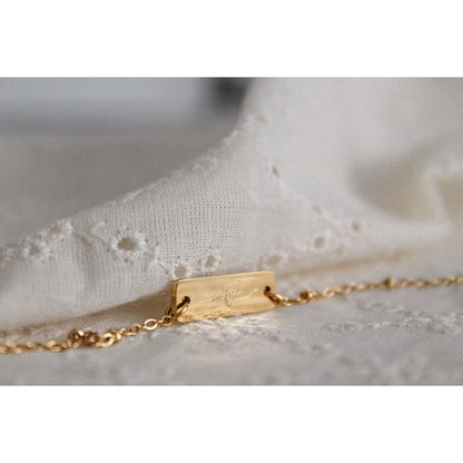 Armband Mutter und Kind & Rosenquarz – Gold