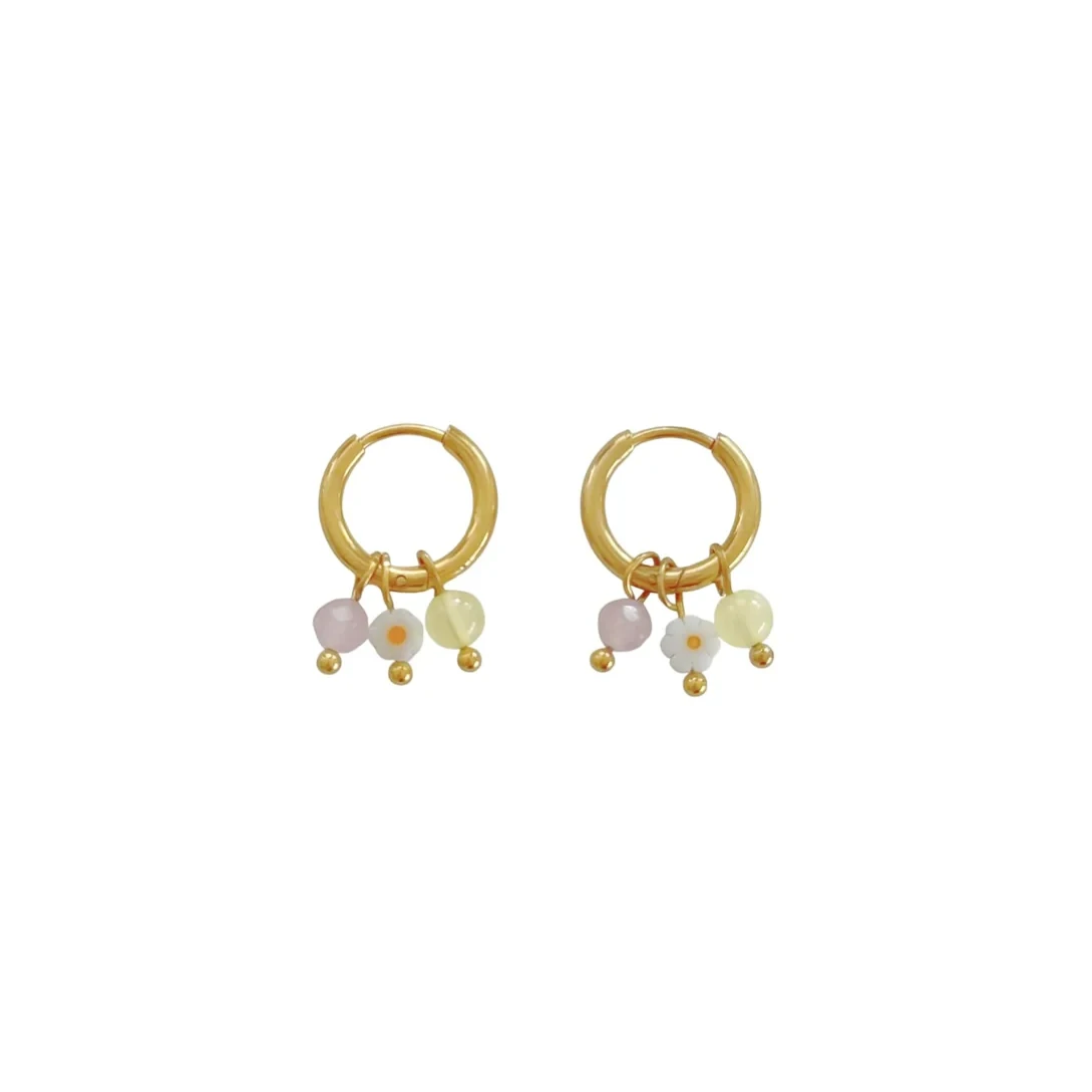 Ohrringe Jade & Blume – Gold
