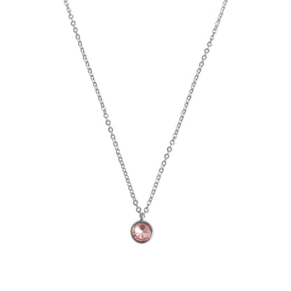 Halskette Kristall Rosé – Silber