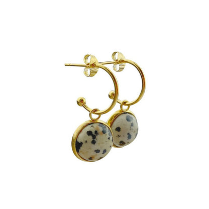 Ohrringe Dalmatiner Jaspis - Gold