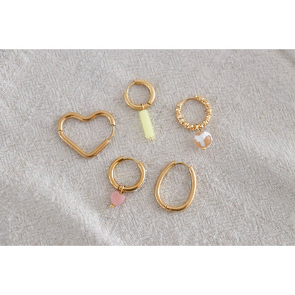 Dzi-Achat-Ohrringe – Gold