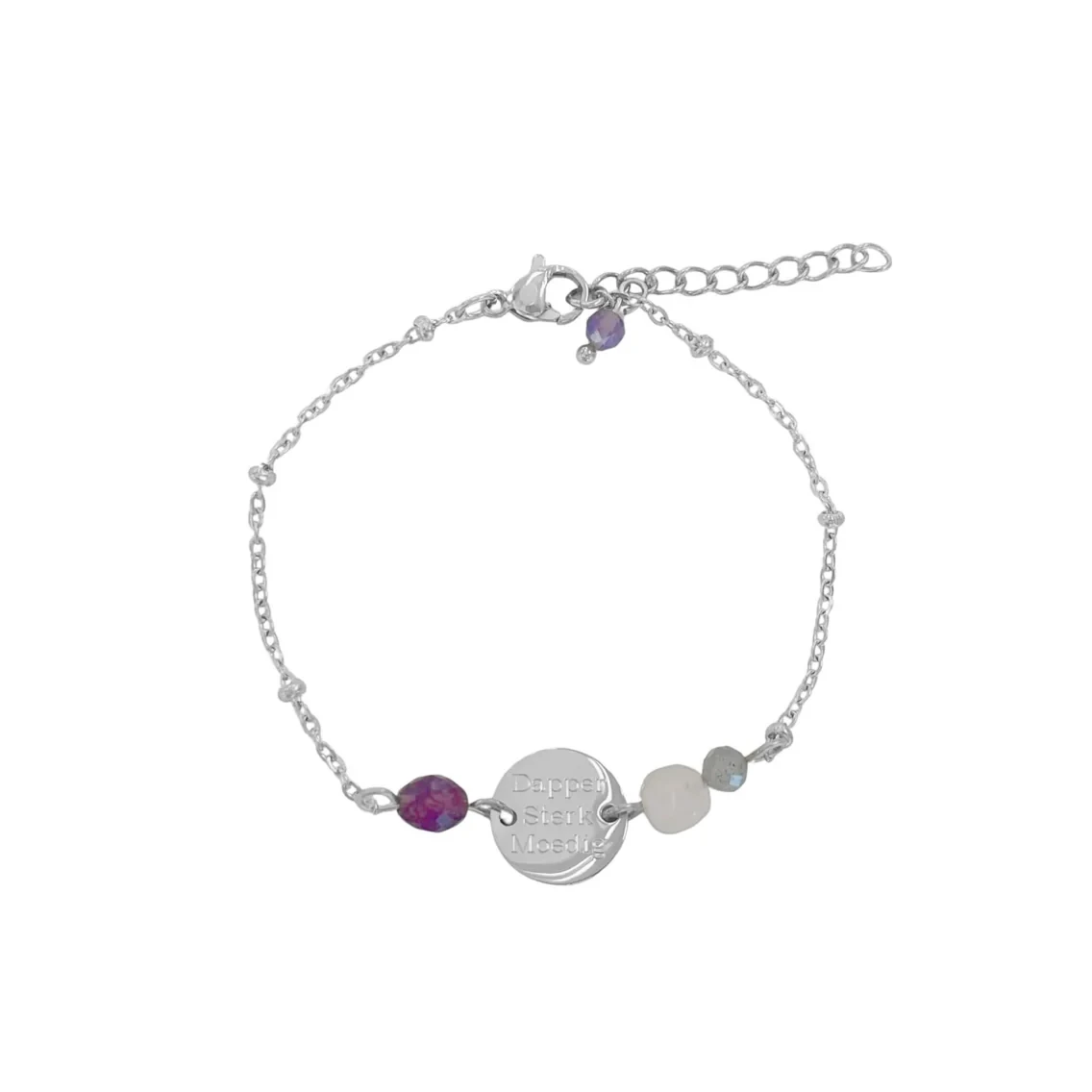 Tapferes, starkes und mutiges Armband – Silber