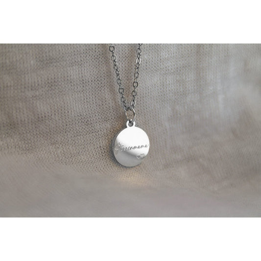 Halskette mit Stern-Mama-Gravur – Silber