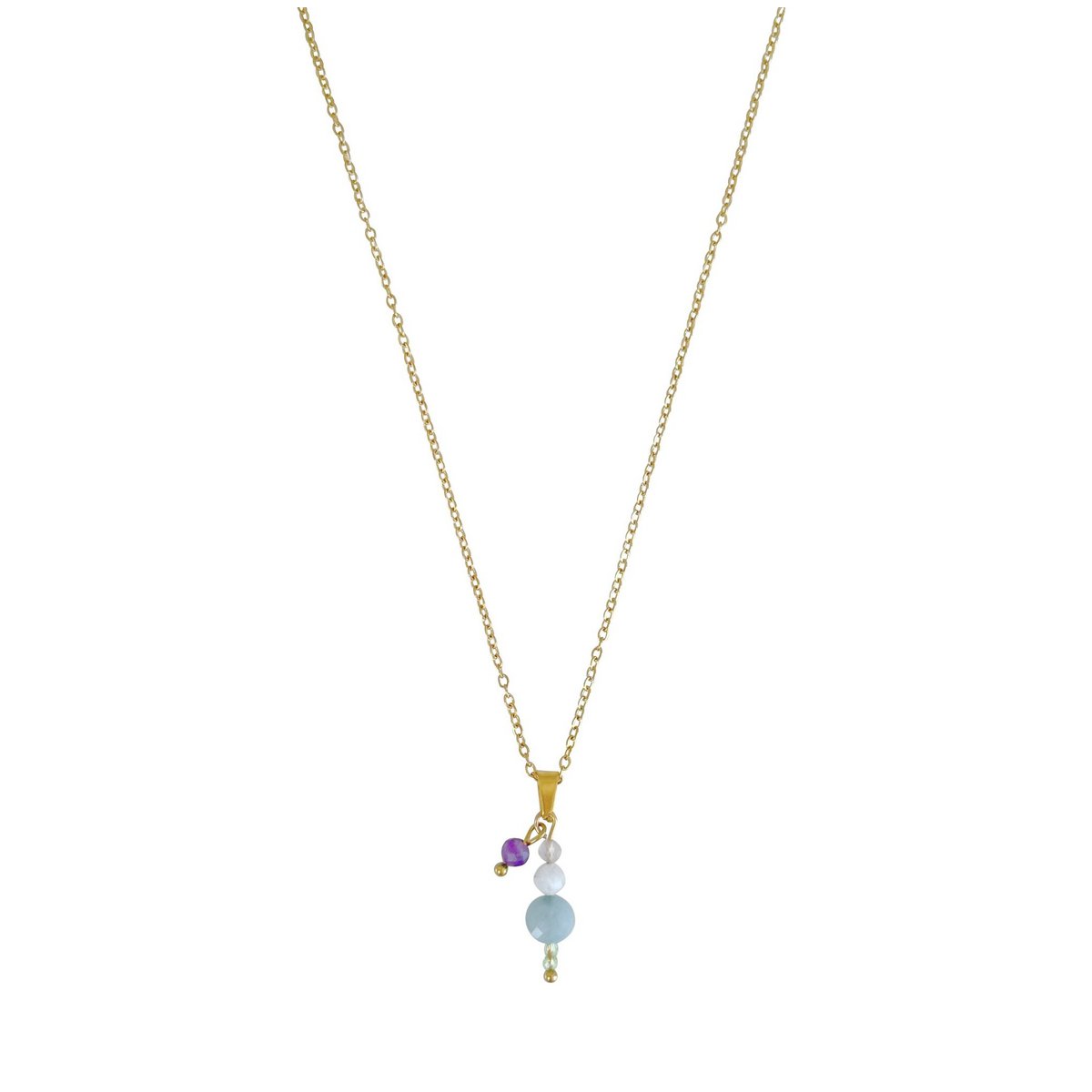 Harmonie-Edelstein-Halskette – Gold