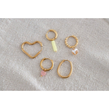 Klobige ovale Ohrringe – Gold