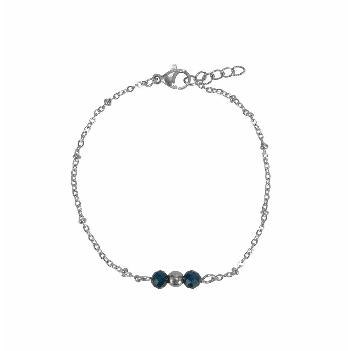 Armband Gold Obsidian - Silber