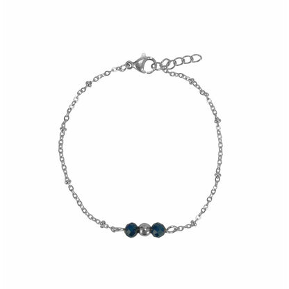 Armband Gold Obsidian - Silber