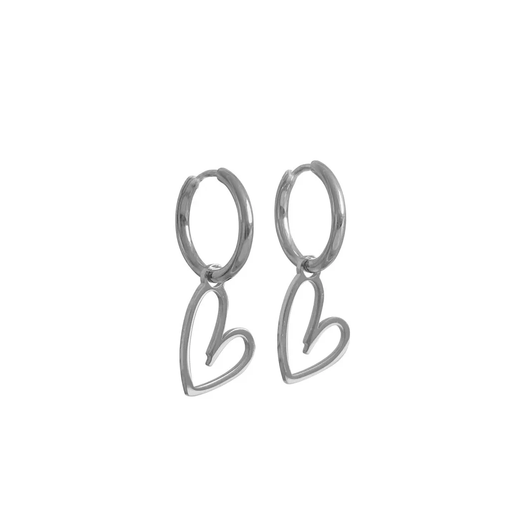 Herzohrringe – Silber
