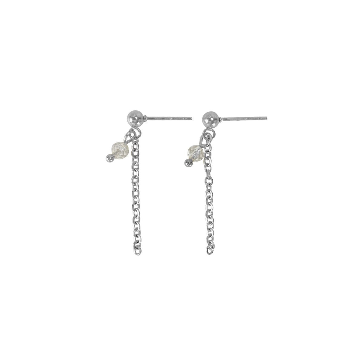 Bergkristall Ohrstecker - Silber