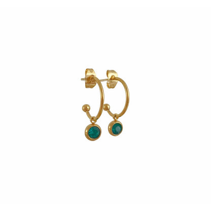 Ohrringe Kristall Azurblau – Gold