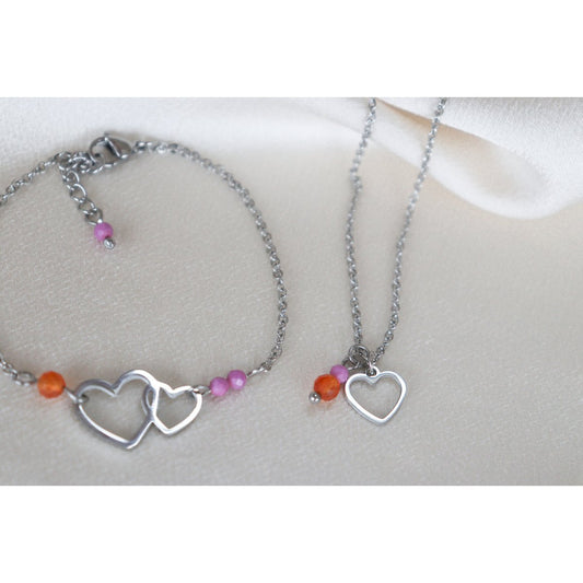 Liebevolles und mutiges Armband - Silber