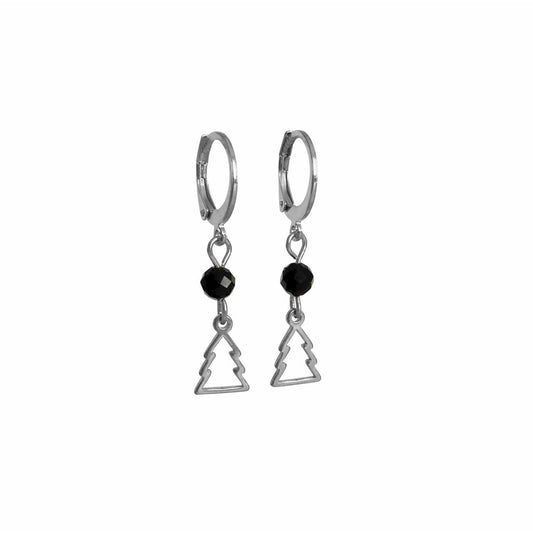 Ohrringe Weihnachtsbaum & Goldobsidian – Silber
